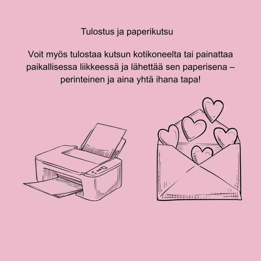 Digitaalinen kutsukortti rippijuhliin sinisiä niittykukkia Decopaja