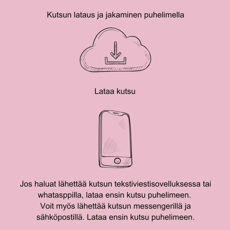 Digitaalinen Ristiäiskutsu hempeitä kukkia ja eläimiä Decopaja