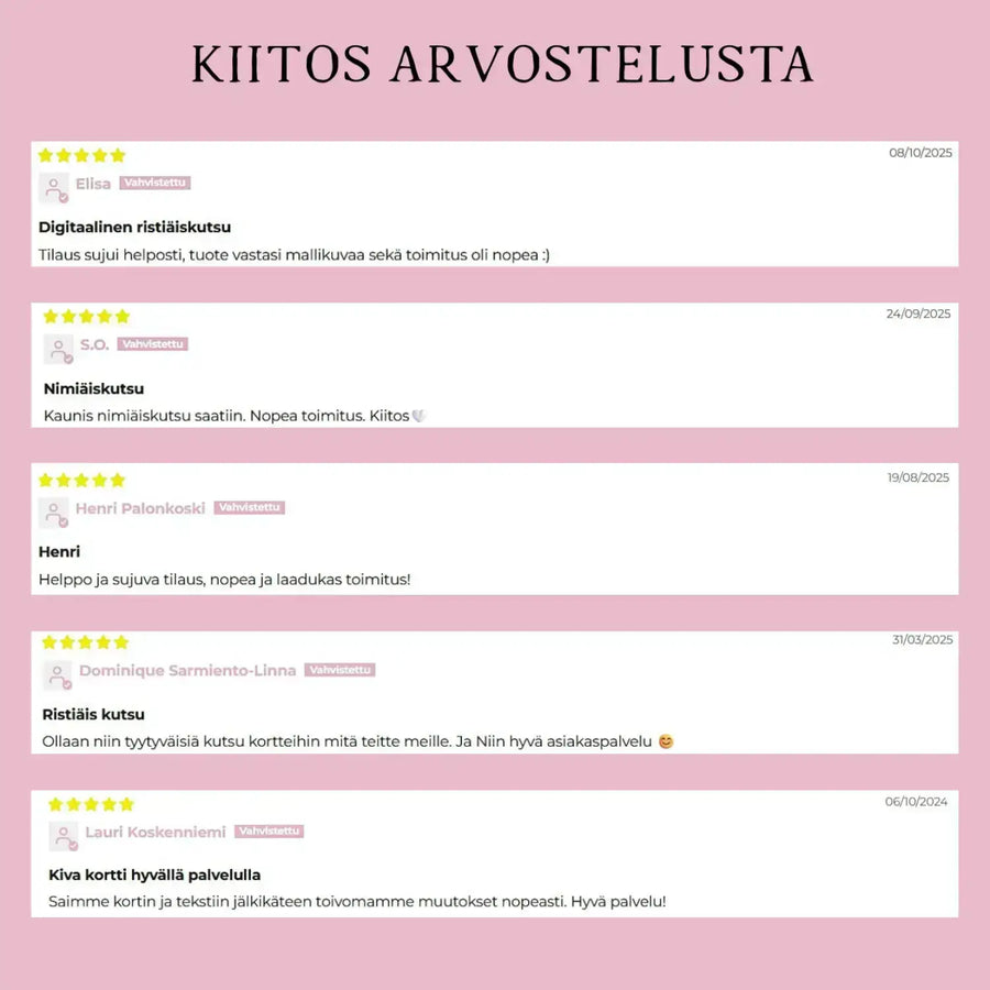 Digitaalinen ristiäiskutsu kaksoset Decopaja