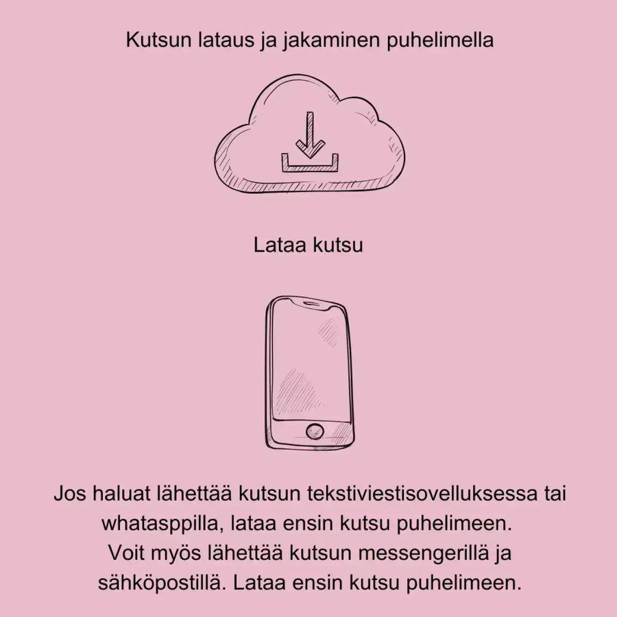 Digitaalinen ristiäiskutsu kaksoset Decopaja