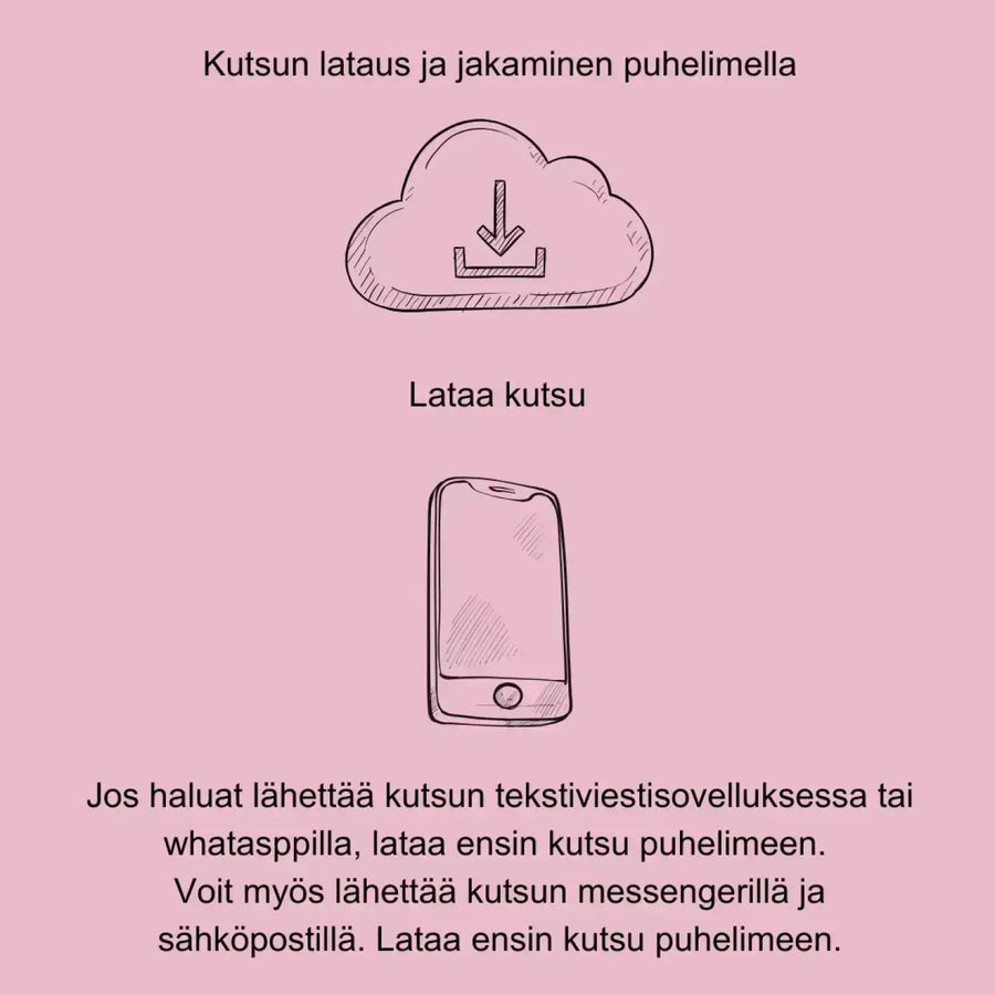 Digitaalinen Ristiäiskutsu kauniita niittykukkia Decopaja
