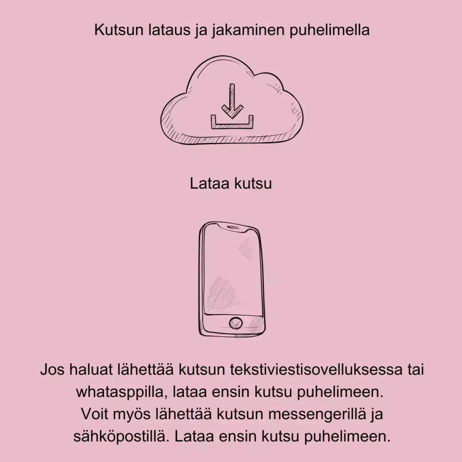 Digitaalinen Ristiäiskutsu omalla kuvalla vaaleita kukkia Decopaja