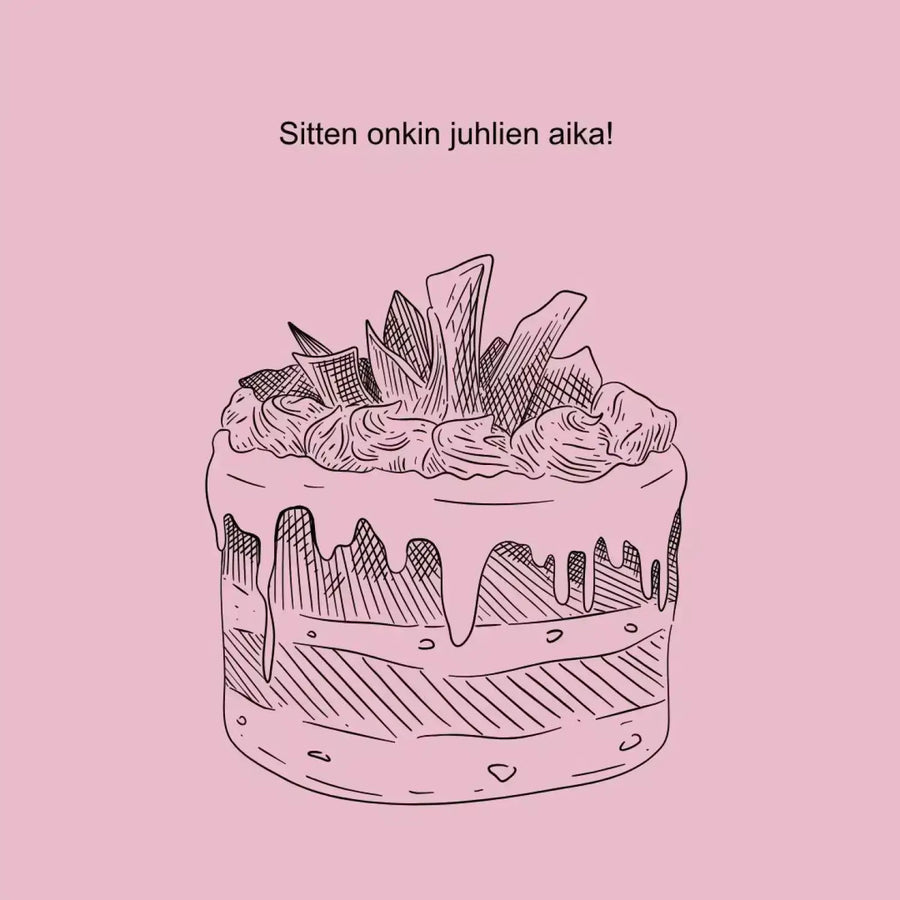 Digitaalinen ylioppilaskutsu iso kukkakehys Decopaja ylioppilaslakki ja musta