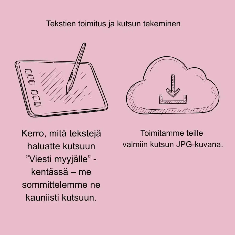Digitaalinen ylioppilaskutsu liiloja kukkia Decopaja