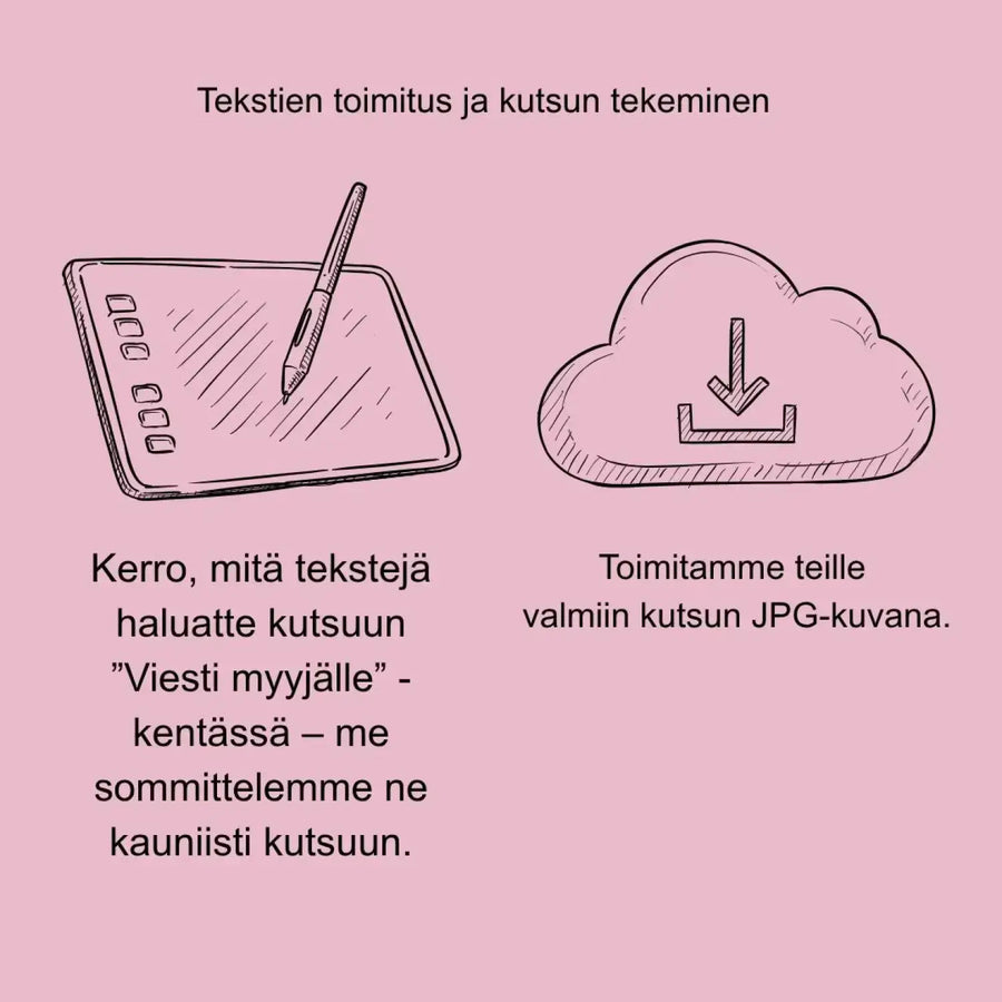 Digitaalinen ylioppilaskutsu musta rusetti ja lyyra Decopaja