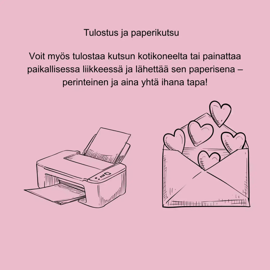 Digitaalinen ylioppilaskutsu omalla kuvalla Decopaja