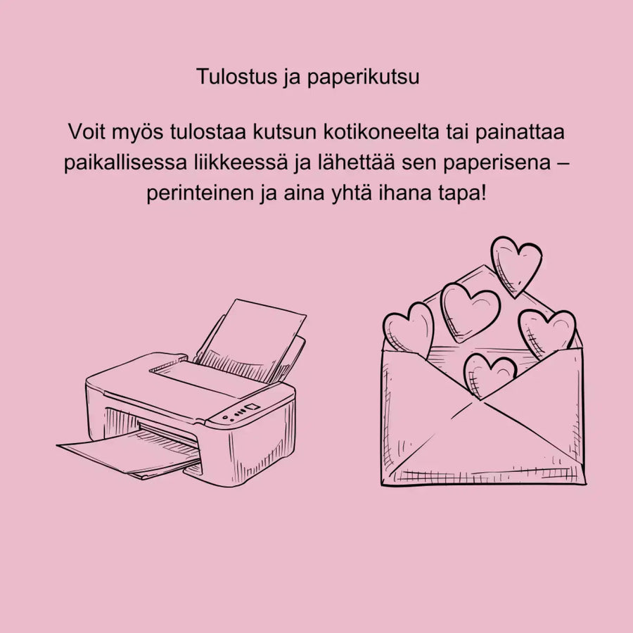 Digitaalinen ylioppilaskutsu omalla kuvalla ylioppilaslakki Decopaja