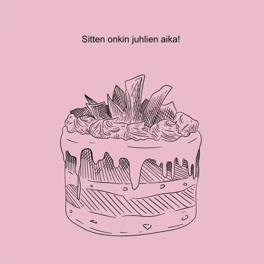 Digitaalinen ylioppilaskutsu sininen tausta Decopaja