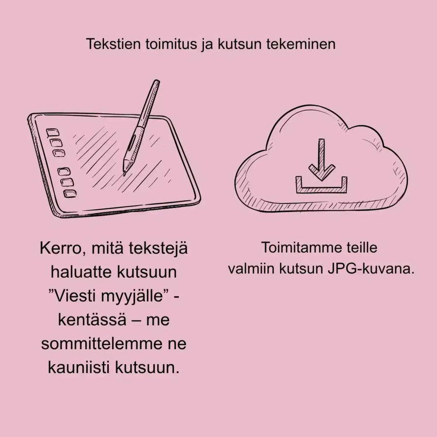 Digitaalinen ylioppilaskutsu sininen tausta Decopaja