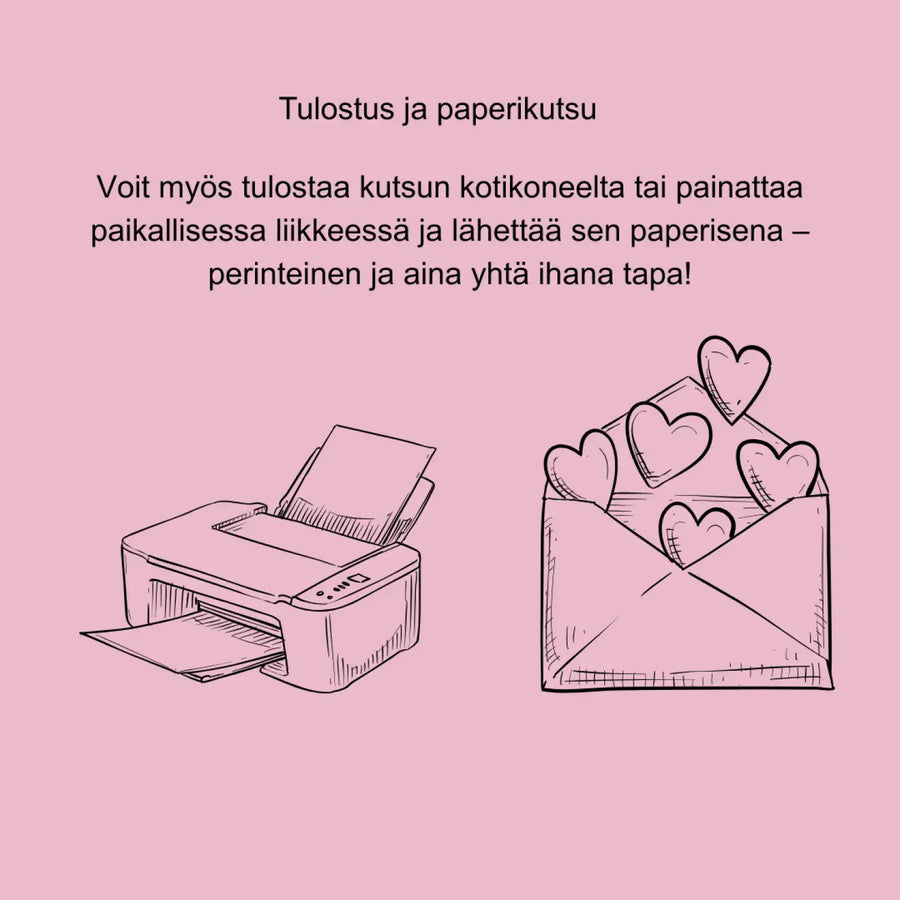 Digitaalinen ylioppilaskutsu ylioppilaslakki piirretty Decopaja