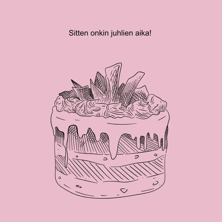 Digitaalinen ylioppilaskutsu ylioppilaslakki piirretty Decopaja