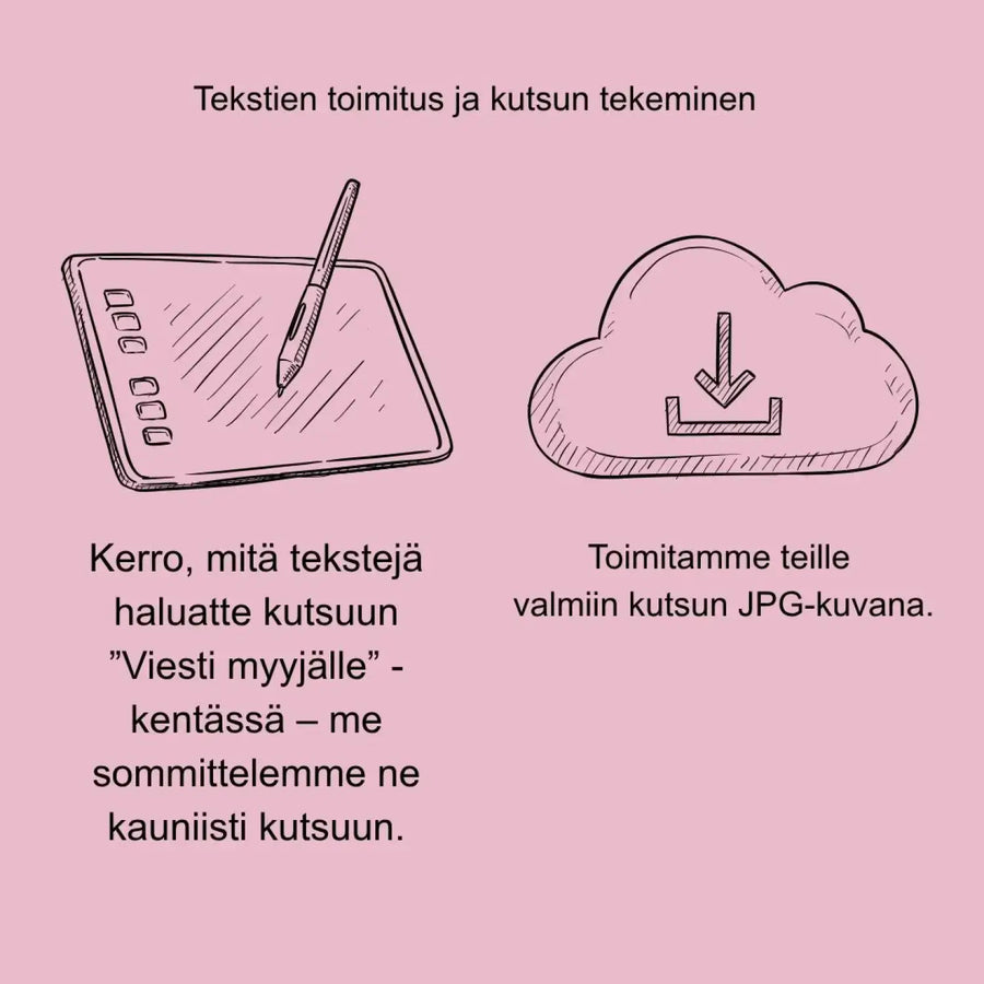 Digitaalinen ylioppilaskutsu ylioppilaslakki piirretty Decopaja