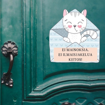 Ei mainoksia ei ilmaisjakelua kiitos! suloinen kissa Decopaja