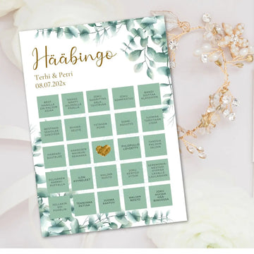 Hääbingo vihreä eukalyptus Decopaja Decopaja.fi