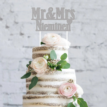 HÄÄKAKKUKORISTE MR & MRS + SUKUNIMI ♥ 🌈 Decopaja MRS + Decopaja.fi