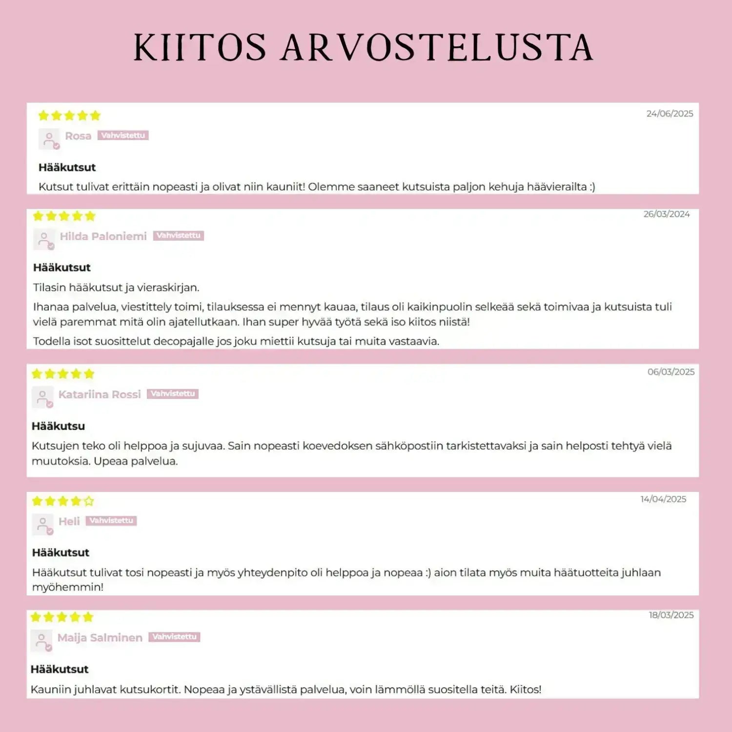 Hääkutsut kultainen fontti – Decopaja