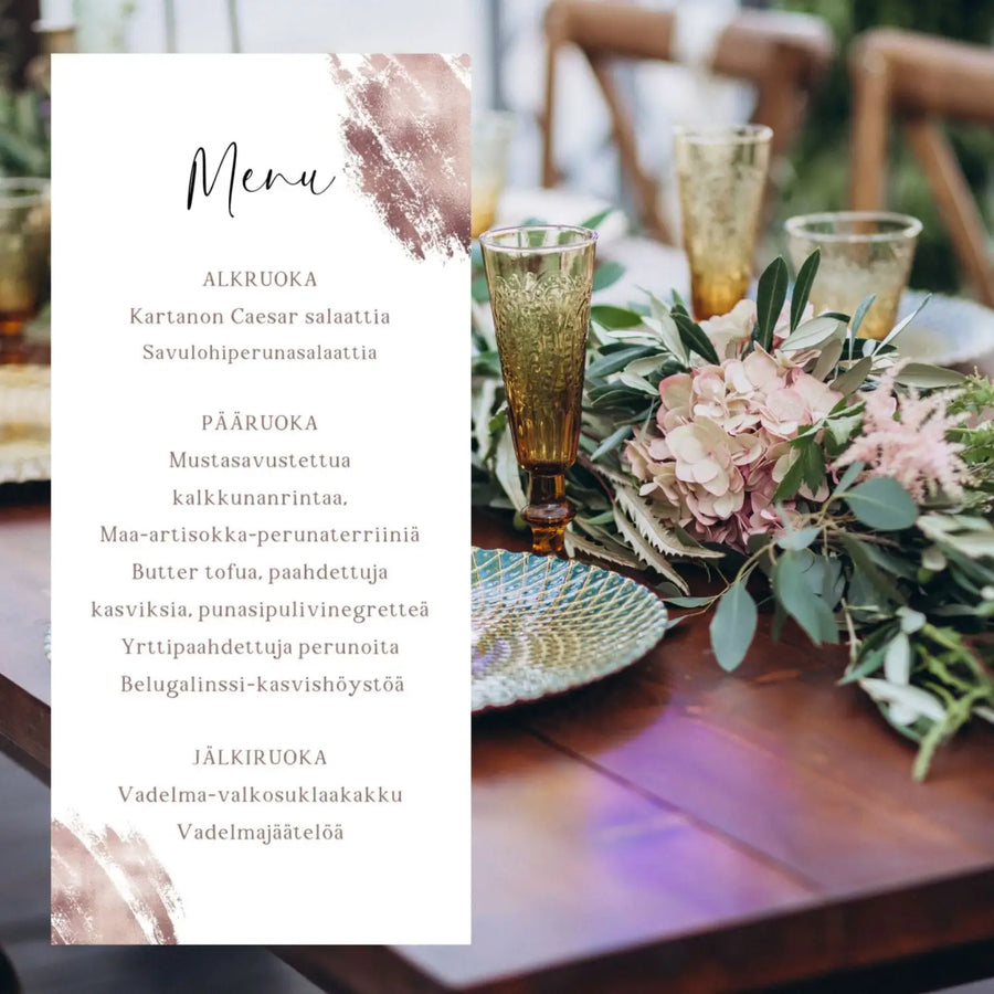 Hääohjelma pohja ruusukulta Decopaja