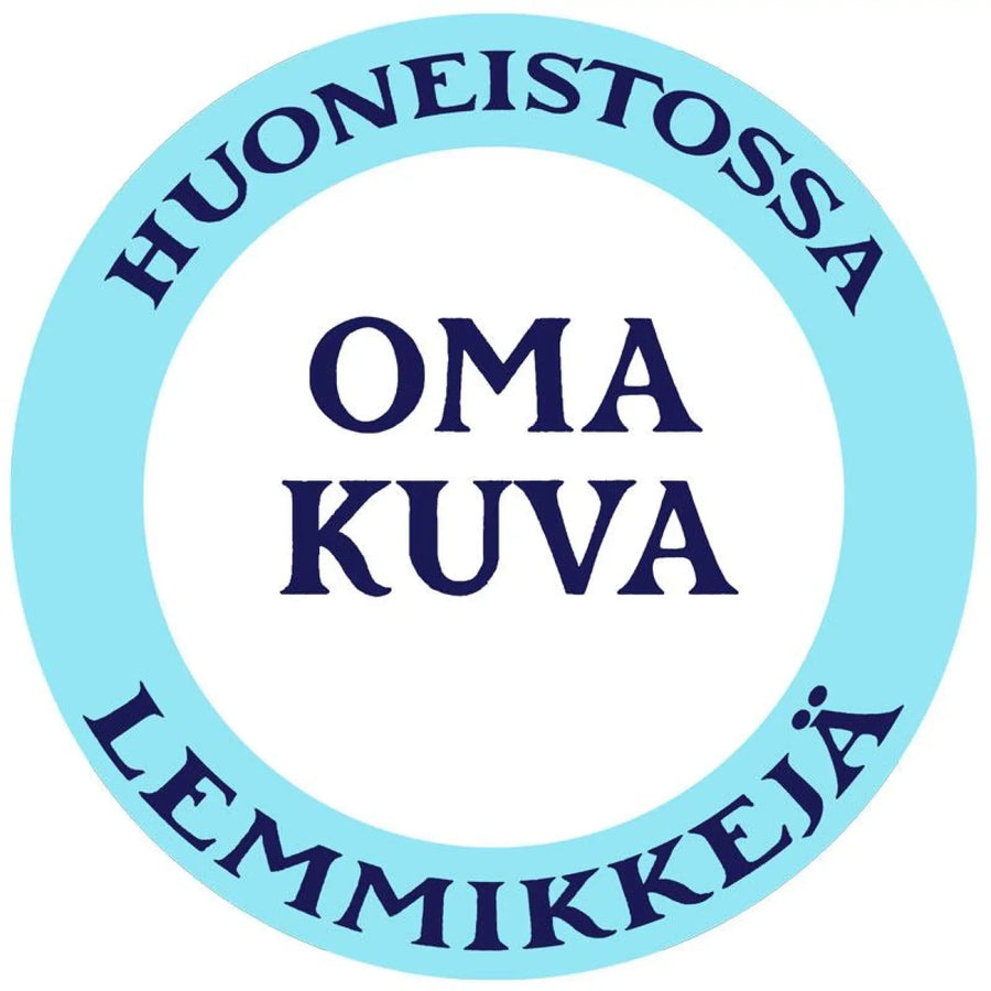 HUONEISTOSSA LEMMIKKEJÄ -TARRA OMAN LEMMIKIN KUVALLA Decopaja