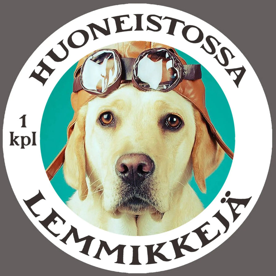 HUONEISTOSSA LEMMIKKEJÄ -TARRA OMAN LEMMIKIN KUVALLA Decopaja