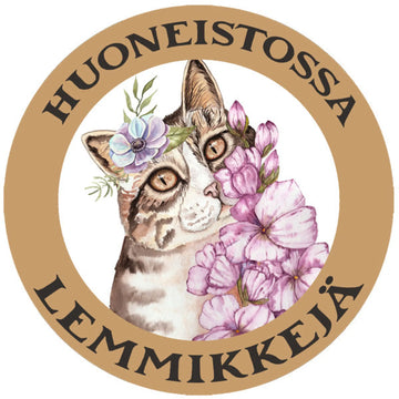 HUONEISTOSSA LEMMIKKEJÄ TARRA - ruskea raidallinen kissa Decopaja