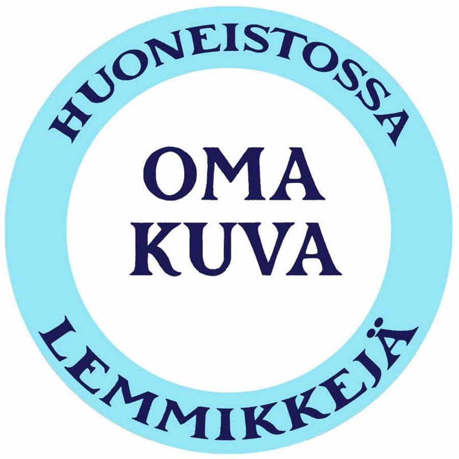 HUONEISTOSSA LEMMIKKEJÄ -TARRA OMAN LEMMIKIN KUVALLA Decopaja Decopaja.fi