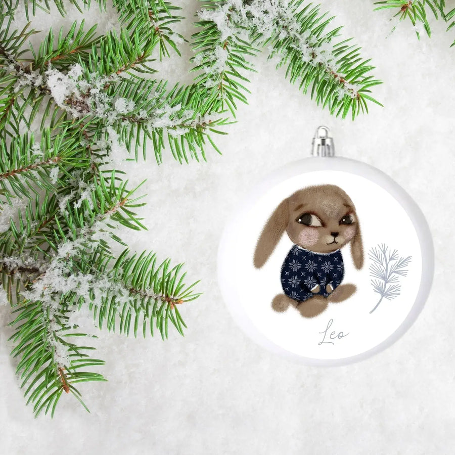 Joulukoriste omalla nimellä pupu sininen Decopaja punainen Decopaja.fi