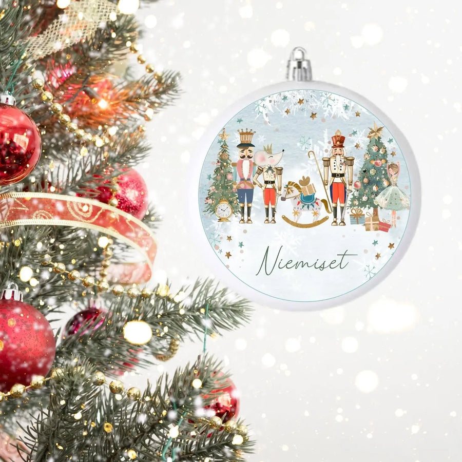 Joulukoriste omalla tekstillä Decopaja Joulupallo