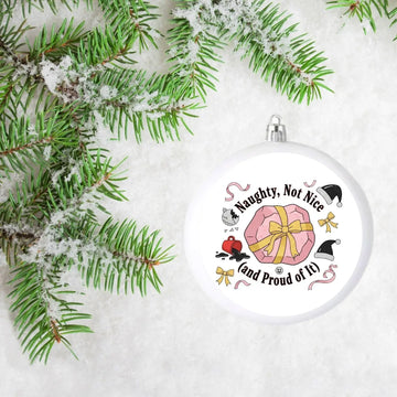 K-18 Joulukoriste – Naughty not nice Decopaja omalla nimellä pupu punainen Decopaja.fi