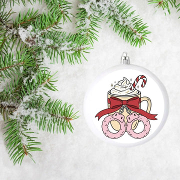 K-18 Joulukoriste – Pinkit Käsiraudat Decopaja omalla nimellä pupu punainen Decopaja.fi