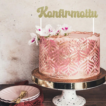 Kakkukoriste rippijuhlaan 15/19 cm fontti 4 Decopaja