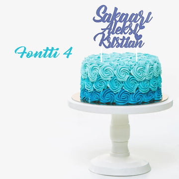 Kakkukoriste ristiäisiin/syntymäpäiville 3 RIVIÄ FONTTI 4 Decopaja