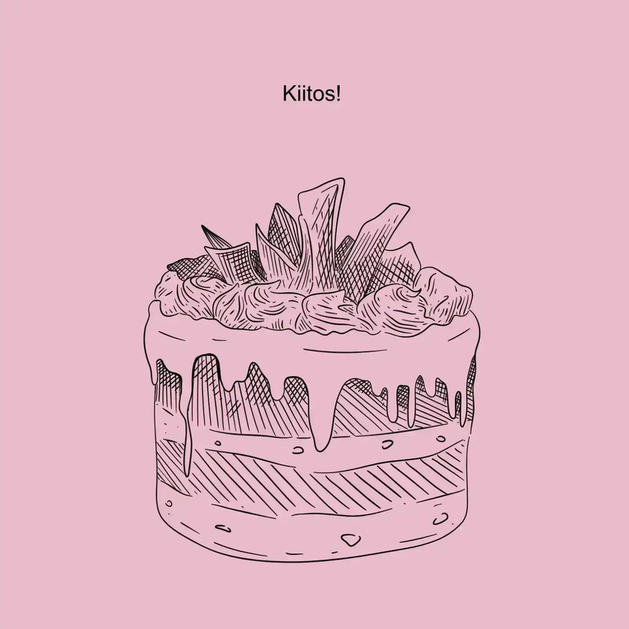 Kiitoskortit häät valokuvasta vaakamalli Decopaja häiden kiitoskortit