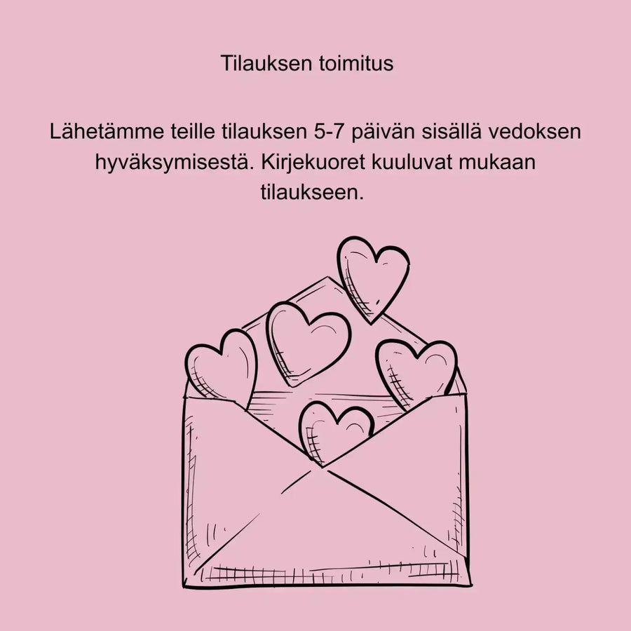 Kiitoskortti häät beige tausta vaaka Decopaja