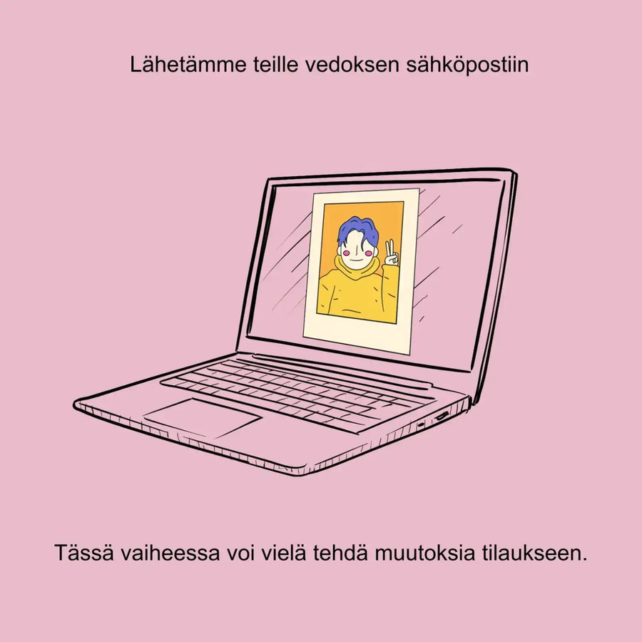 Kiitoskortti häät valokuvalla elegantti Decopaja häiden kiitoskortit