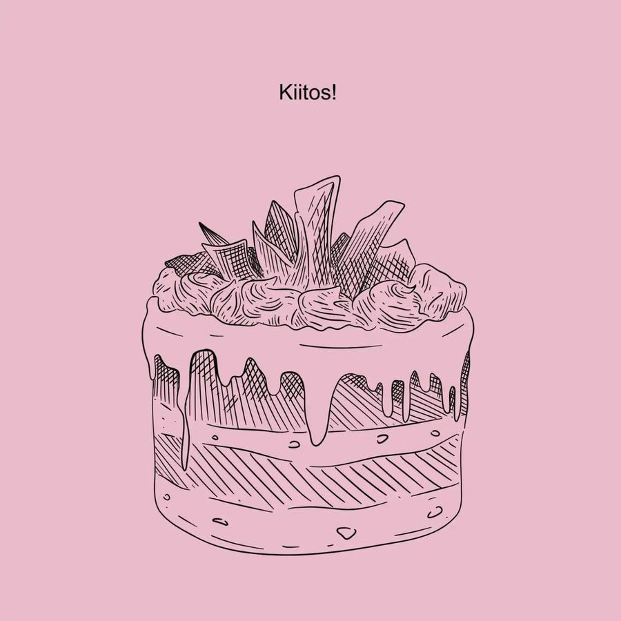 Kiitoskortti häät valokuvalla elegantti Decopaja häiden kiitoskortit