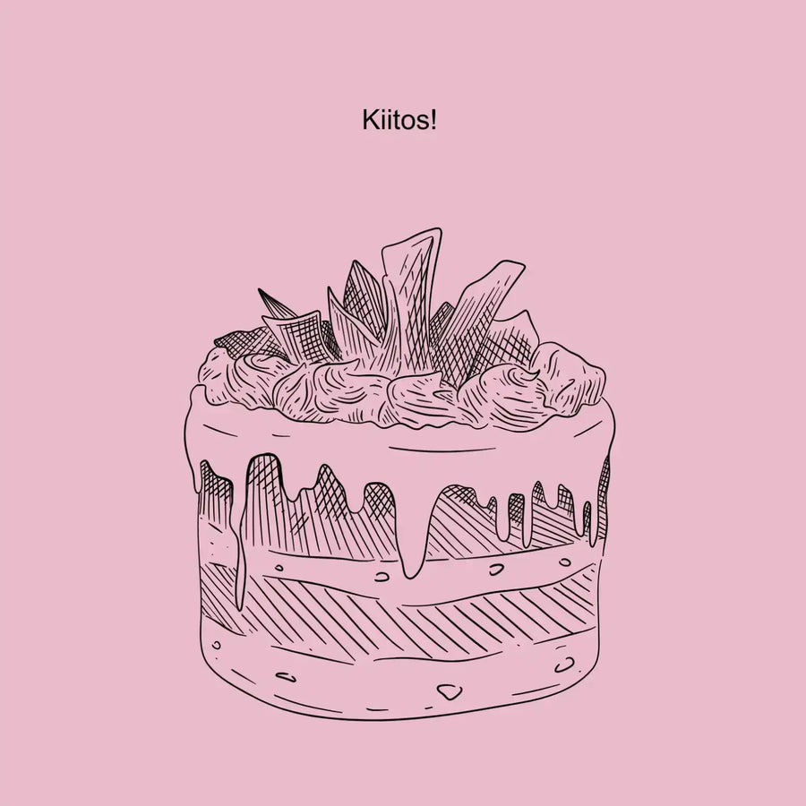 Kiitoskortti häät valokuvasta Decopaja Kiitoskortit