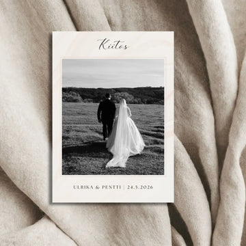 Kiitoskortti valokuvasta minimalistinen Decopaja