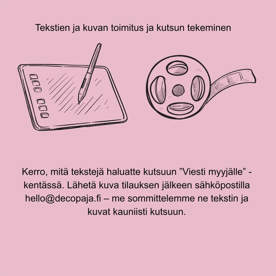 Kiitoskortti häät valokuvasta pystymalli Decopaja Kiitoskortit häiden kiitoskortit