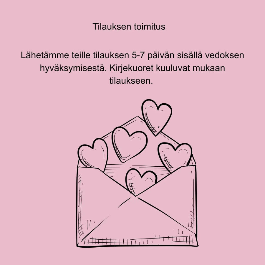 Kiitoskortti häät valokuvasta pystymalli Decopaja Kiitoskortit häiden kiitoskortit