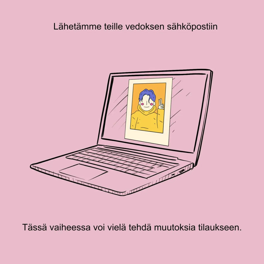 Kiitoskortti häät valokuvasta pystymalli Decopaja Kiitoskortit häiden kiitoskortit