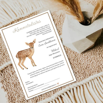 Kummitodistus bambi Decopaja Decopaja.fi