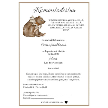 Kummitodistus karhu Decopaja Decopaja.fi