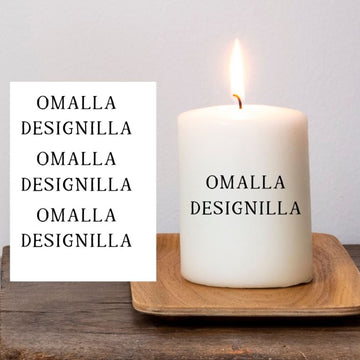 KYNTTILÄTARRA OMALLA DESIGNILLA Decopaja Decopaja.fi