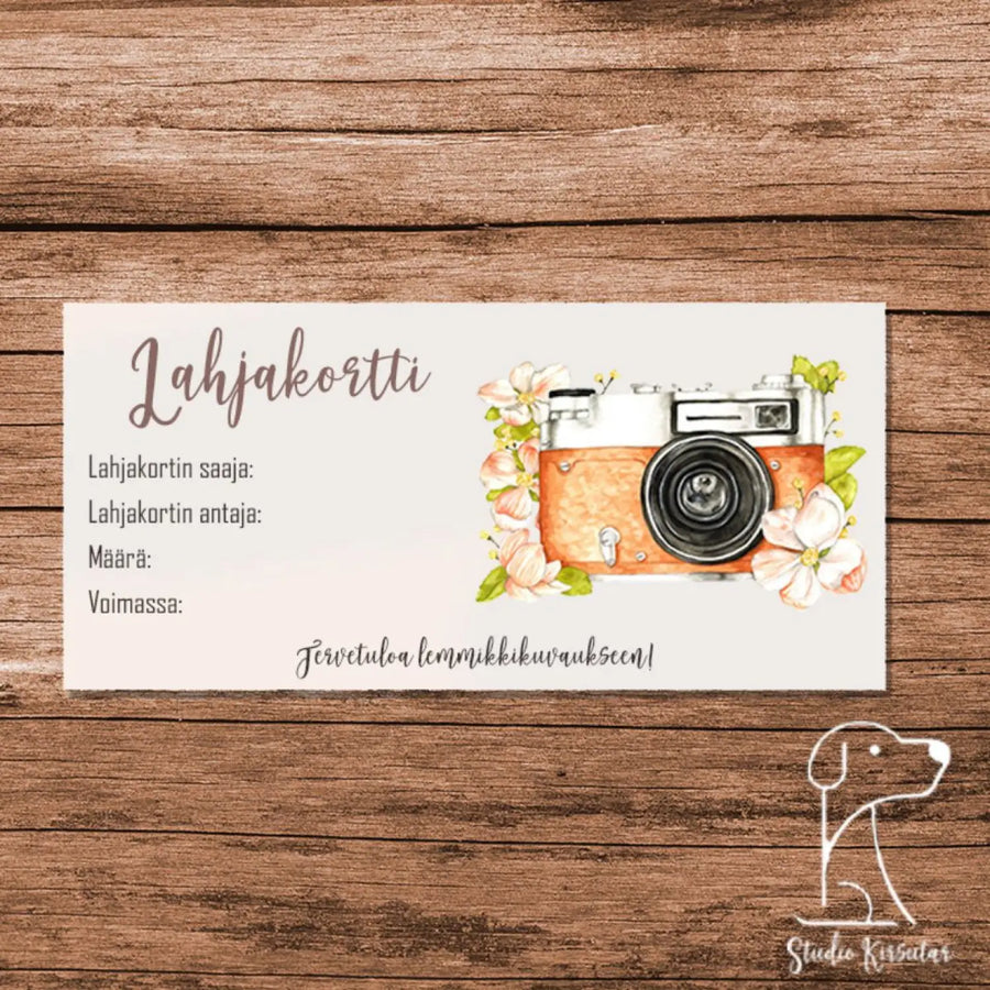 Lahjakortti Lemmikkikuvaukseen Decopaja Decopaja.fi