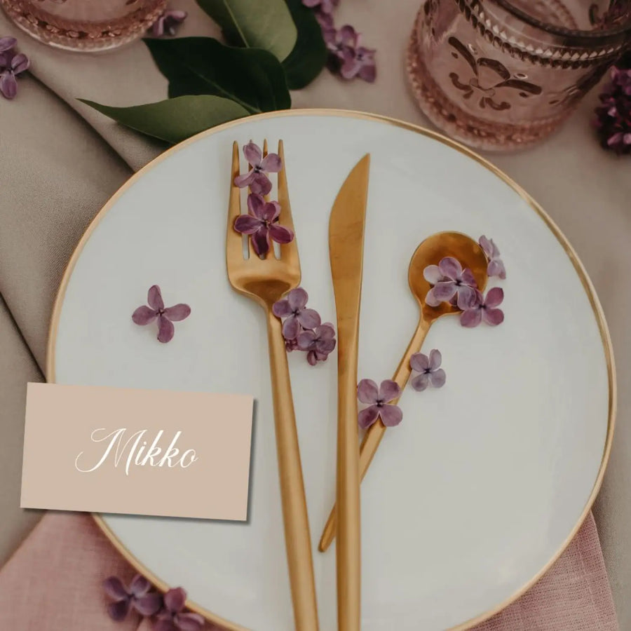 Paikkakortti häihin beige Decopaja Decopaja.fi