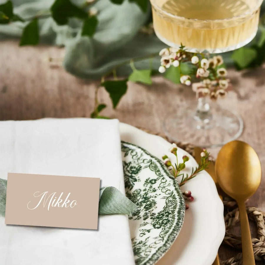Paikkakortti häihin beige Decopaja Decopaja.fi