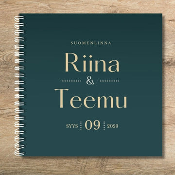 PERSONOITU VIERASKIRJA HÄIHIN VIHREÄ TAUSTA Decopaja Decopaja.fi