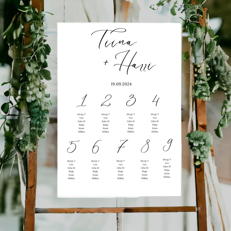 Pöytäkartta häihin minimalistinen Decopaja