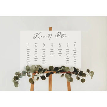 Pöytäkartta häihin minimalistinen sydämellä Decopaja Decopaja.fi
