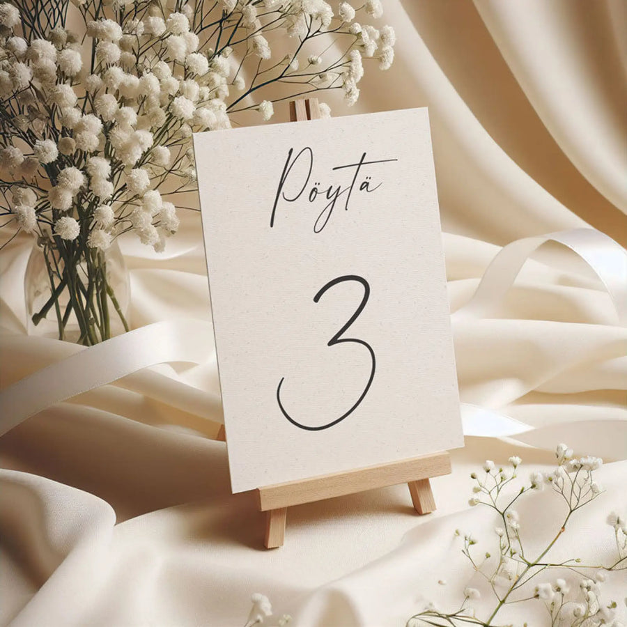 Pöytänumerot beige elegantti Decopaja Decopaja.fi